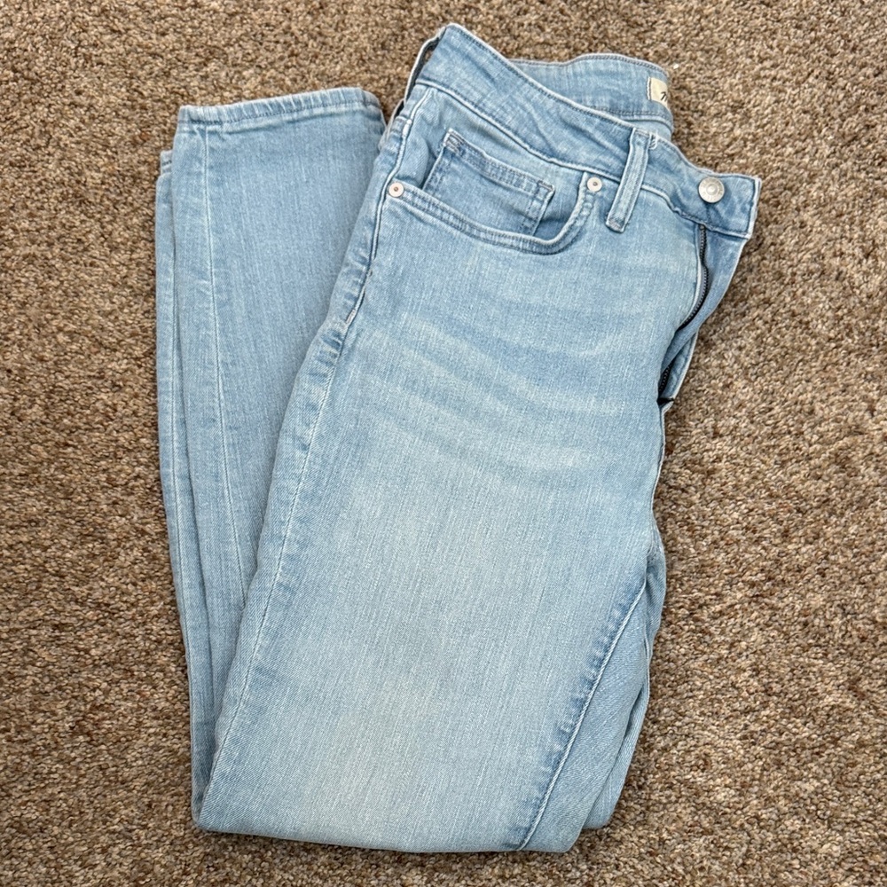 Madewell light blue curvy high rise skinny jeans